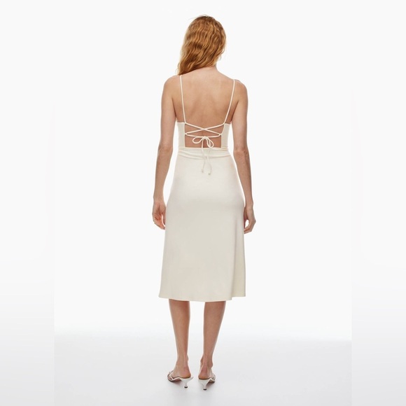 Aritzia Wilfred Dreamweaver Strappy Jersey Midi Dress Light Sage - Picture 2 of 12